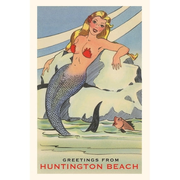 Pocket Sized - Found Image Press Journals: The Vintage Journal Greetings from Huntington Beach, California (Paperback)