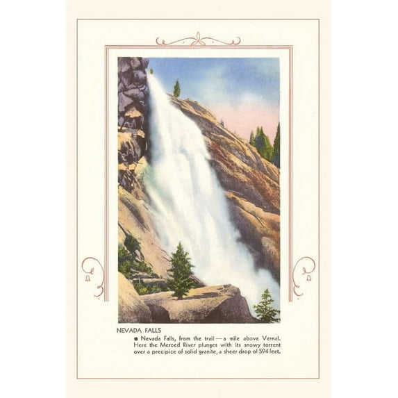 Pocket Sized - Found Image Press Journals: The Vintage Journal Nevada Falls, Yosemite (Paperback)