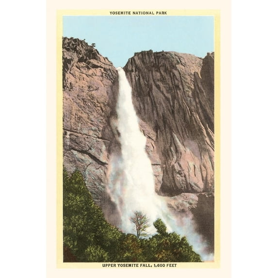 Pocket Sized - Found Image Press Journals: The Vintage Journal Upper Yosemite Falls, California (Paperback)