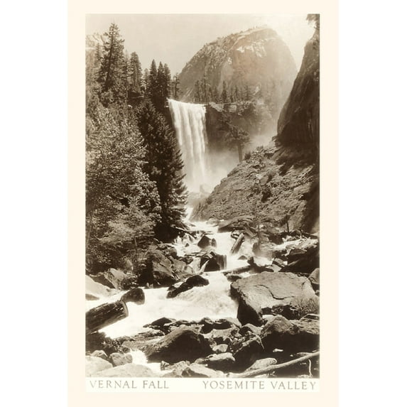 Pocket Sized - Found Image Press Journals: The Vintage Journal Vernal Falls, Yosemite (Paperback)