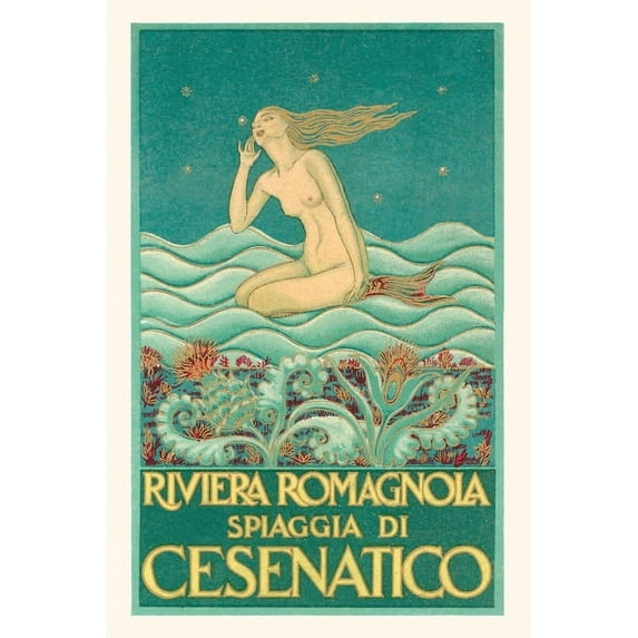 Pocket Sized - Found Image Press Journals: Vintage Journal Art Deco Listening Mermaid (Paperback)