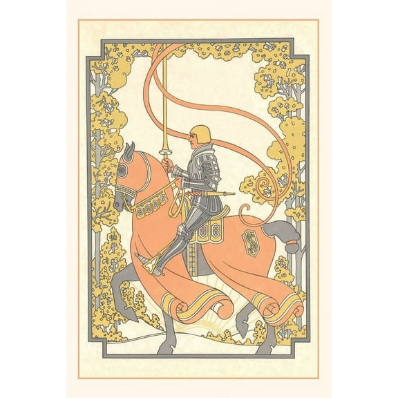 Pocket Sized - Found Image Press Journals: Vintage Journal Art Nouveau Knight on Charger (Paperback)