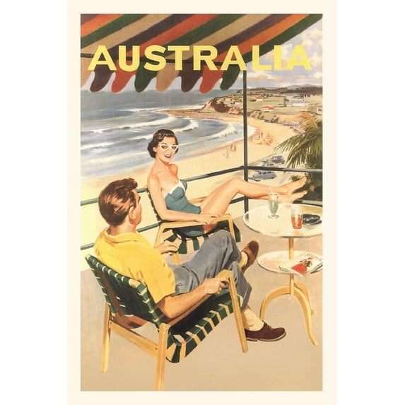 Pocket Sized - Found Image Press Journals: Vintage Journal Australia Travel Poster (Paperback)