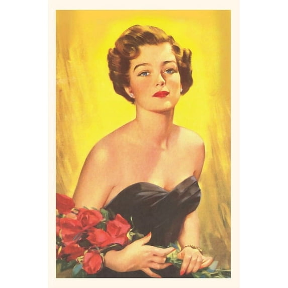 Pocket Sized - Found Image Press Journals: Vintage Journal Beauty Queen with Roses (Paperback)