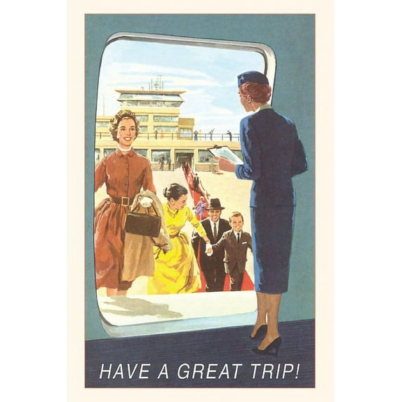 Pocket Sized - Found Image Press Journals: Vintage Journal Boarding The Plane Travel Poster (Paperback)
