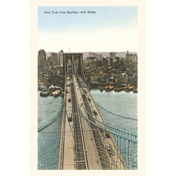Pocket Sized - Found Image Press Journals: Vintage Journal Brooklyn Bridge, New York City (Paperback)