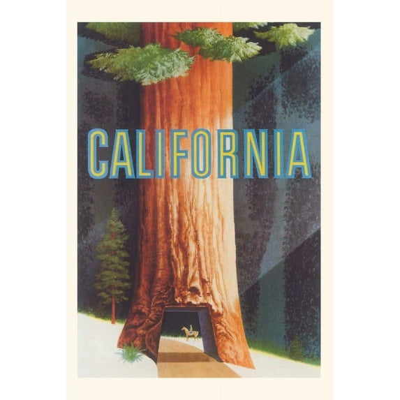 Pocket Sized - Found Image Press Journals: Vintage Journal California Redwoods Travel Poster (Paperback)