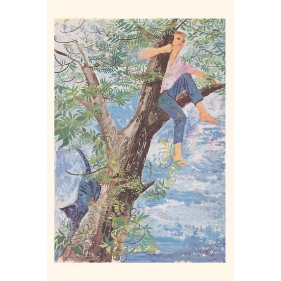 Pocket Sized - Found Image Press Journals: Vintage Journal Child and Cat in Tree (Paperback)