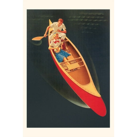 Pocket Sized - Found Image Press Journals: Vintage Journal Couple in Canoe (Paperback)