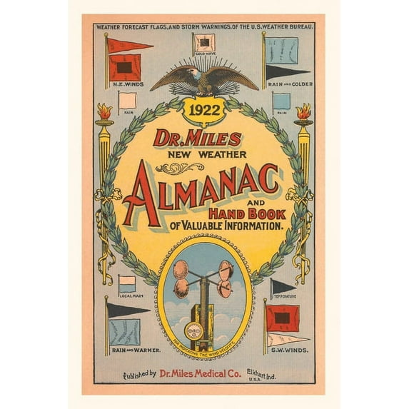 Pocket Sized - Found Image Press Journals: Vintage Journal Dr. Miles Weather Almanac (Paperback)