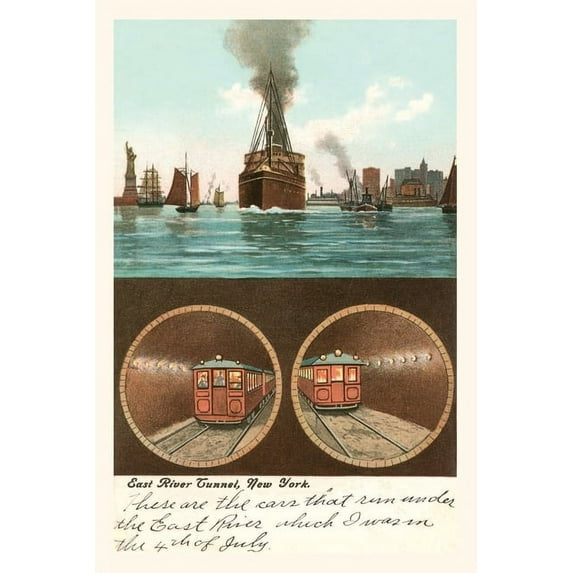 Pocket Sized - Found Image Press Journals: Vintage Journal East River Tunnel, New York City (Paperback)