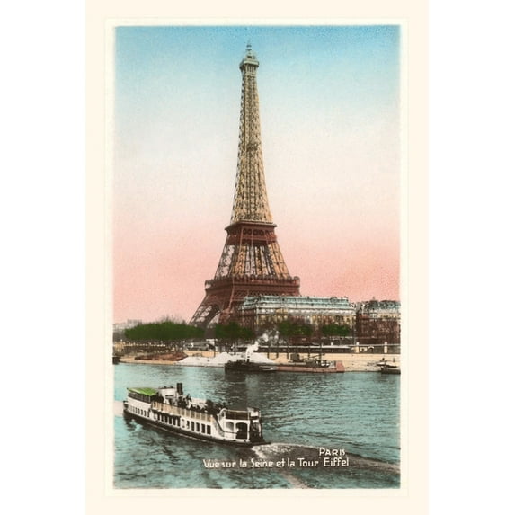 Pocket Sized - Found Image Press Journals: Vintage Journal Eiffel Tower and Seine (Paperback)