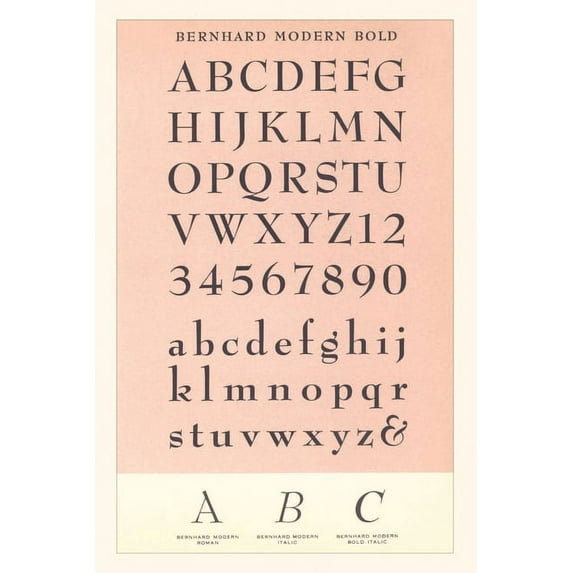 Pocket Sized - Found Image Press Journals: Vintage Journal Font Sample Chart, Bernhard (Paperback)