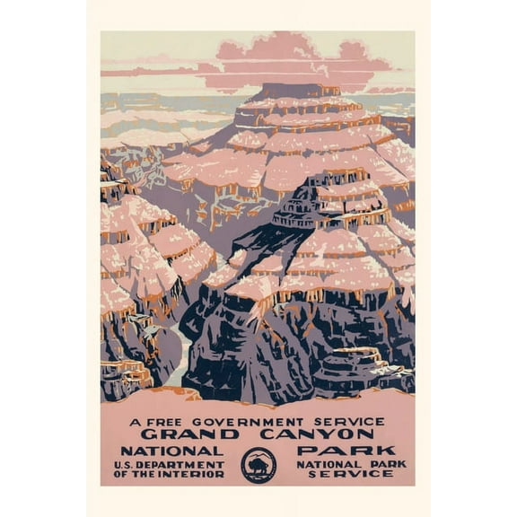 Pocket Sized - Found Image Press Journals: Vintage Journal Grand Canyon National Park Travel Poster (Paperback)