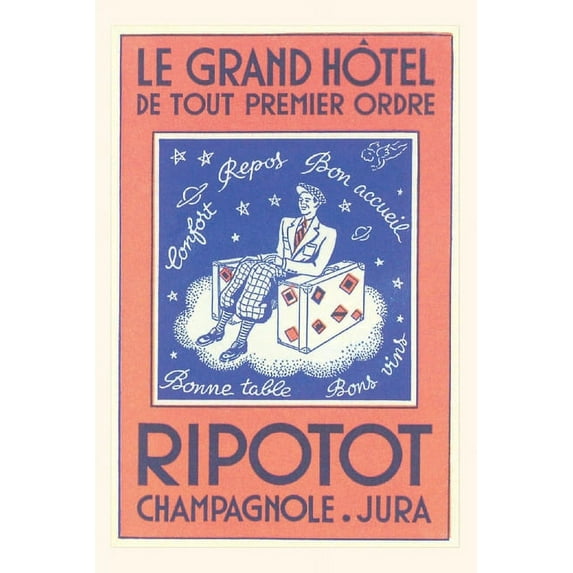 Pocket Sized - Found Image Press Journals: Vintage Journal Grand Hotel Ripotot, Champagnole (Paperback)