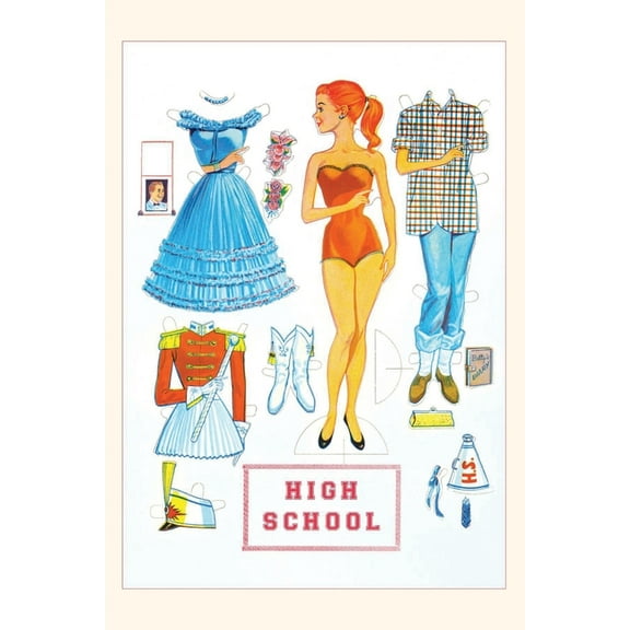 Pocket Sized - Found Image Press Journals: Vintage Journal High School Paper Doll (Paperback)