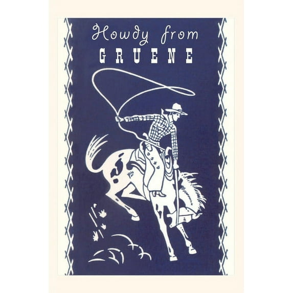 Pocket Sized - Found Image Press Journals: Vintage Journal Howdy from Gruene, Rodeo Rider (Paperback)