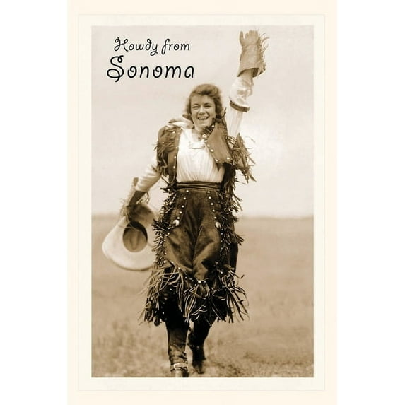 Pocket Sized - Found Image Press Journals: Vintage Journal Howdy from Sonoma, Cowgirl (Paperback)
