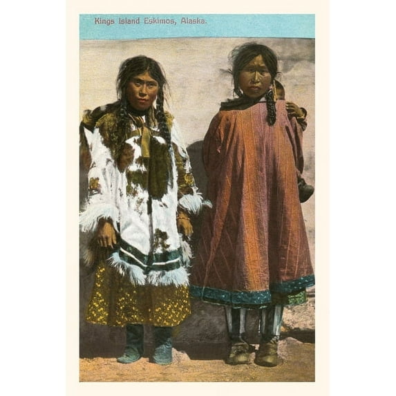 Pocket Sized - Found Image Press Journals: Vintage Journal Indigenous Women on Kings Island, Alaska (Paperback)