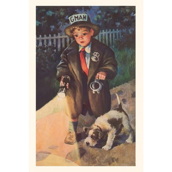 Pocket Sized - Found Image Press Journals: Vintage Journal Little Boy Playing G-Man (Paperback)
