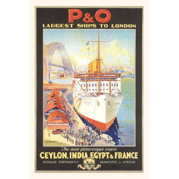 Pocket Sized - Found Image Press Journals: Vintage Journal Ocean Liner Travel Poster (Paperback)