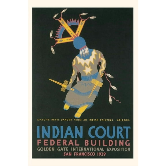 Pocket Sized - Found Image Press Journals: Vintage Journal Poster of Apache Devil Dancer (Paperback)