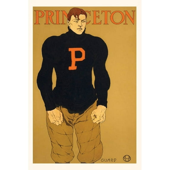Pocket Sized - Found Image Press Journals: Vintage Journal Princeton Poster, Burly Football Player (Paperback)