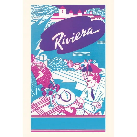 Pocket Sized - Found Image Press Journals: Vintage Journal Riviera Travel Poster (Paperback)