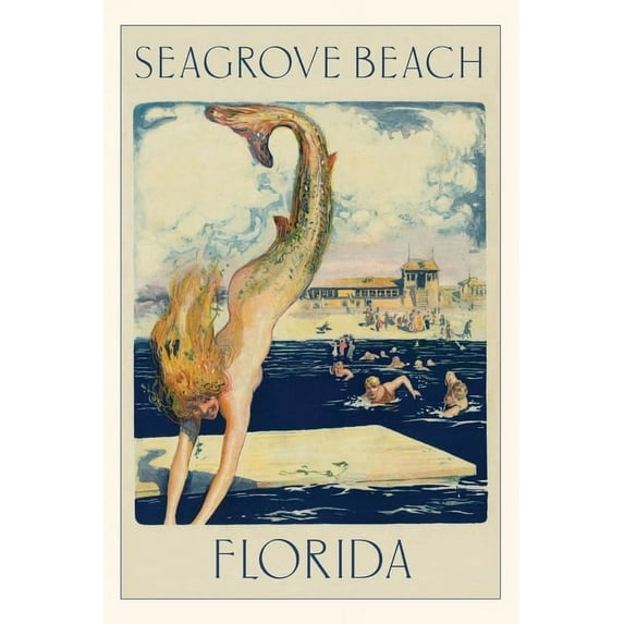 Pocket Sized - Found Image Press Journals: Vintage Journal Seagrove Beach, Mermaid (Paperback)