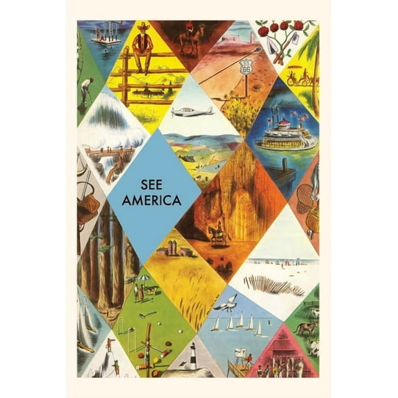 Pocket Sized - Found Image Press Journals: Vintage Journal See America Travel Poster (Paperback)