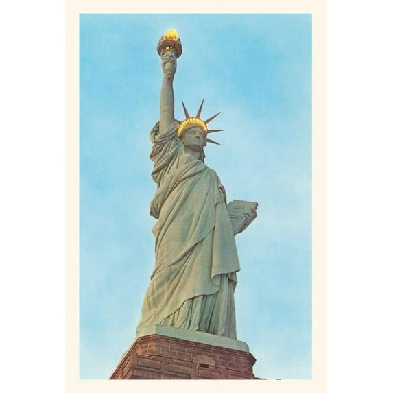 Pocket Sized - Found Image Press Journals: Vintage Journal Statue of Liberty with Lights, New York City (Paperback)