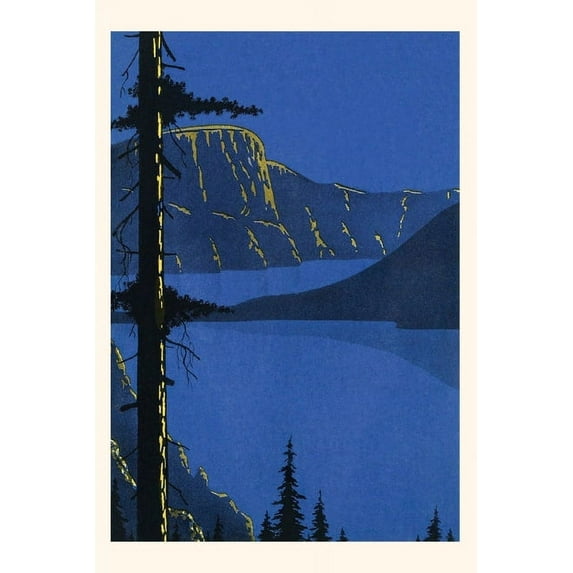 Pocket Sized - Found Image Press Journals: Vintage Journal The Great Blue Outdoors Travel Poster (Paperback)