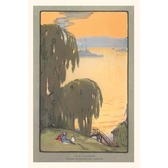 Pocket Sized - Found Image Press Journals: Vintage Journal The Hudson from Riverside Drive (Paperback)
