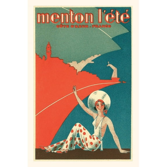 Pocket Sized - Found Image Press Journals: Vintage Journal Travel Poster for Cote d'Azur, France (Paperback)