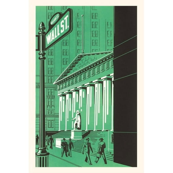 Pocket Sized - Found Image Press Journals: Vintage Journal Wall Street Poster (Paperback)