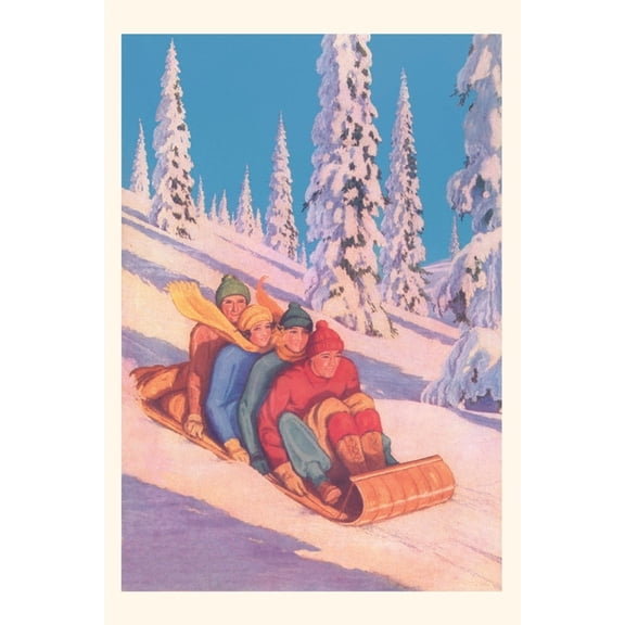 Pocket Sized - Found Image Press Journals: Vintage Journal Winter Sledding (Paperback)