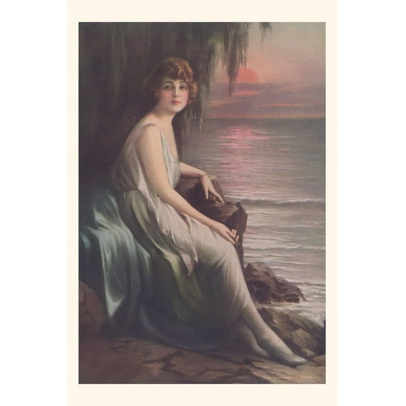 Pocket Sized - Found Image Press Journals: Vintage Journal Woman by Seashore (Paperback)