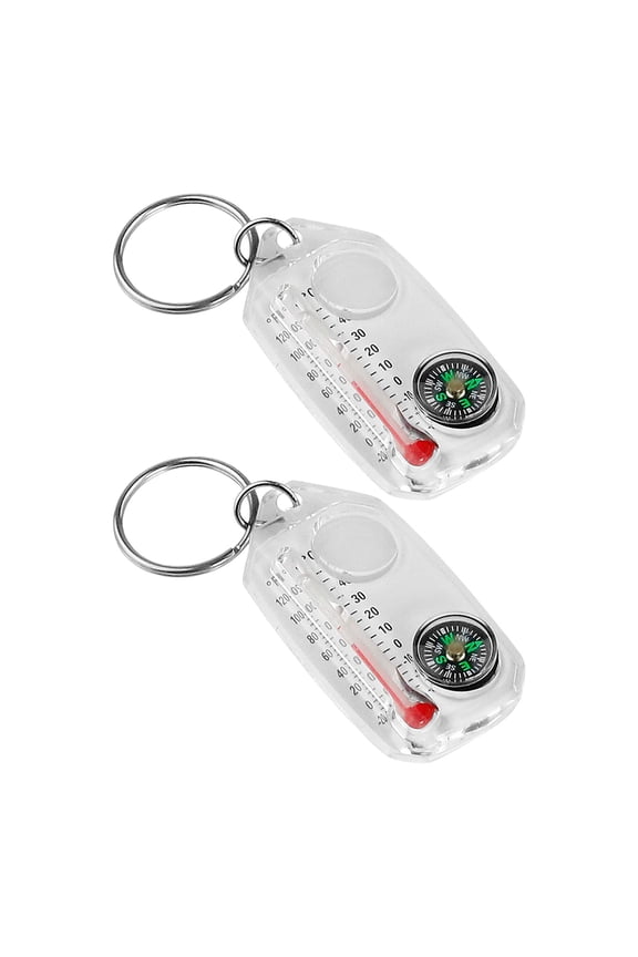 Pocket Sized Guiding Compasses Thermometers Keyring For Hiking Compasses Keyring Compasses Pendant Thermometers Keychain