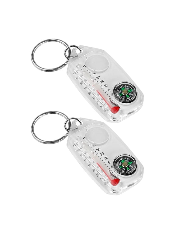 Pocket Sized Guiding Compasses Thermometers Keyring For Hiking Compasses Keyring Compasses Pendant Thermometers Keychain