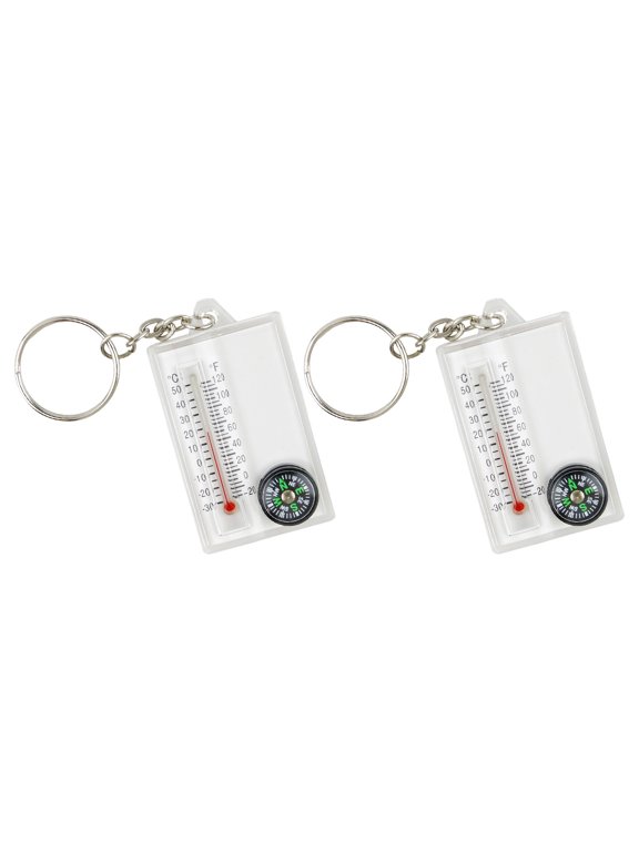 Pocket Sized Guiding Compasses Thermometers Keyring For Hiking Compasses Keyring Compasses Pendant Thermometers Keychain