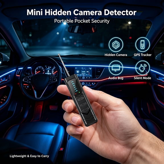 Pocket Sized Hidden Camera Detector, Wide Frequency RF Signal Scanner, Anti Listening Audio Bug & Tracking Device Finder for Travel Hotel Home Use