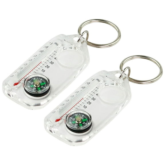 Pocket Sized Keyring Compasses Pendant Multifunction Guiding Compasses Thermometers Keyring Pocket Survival Compasses