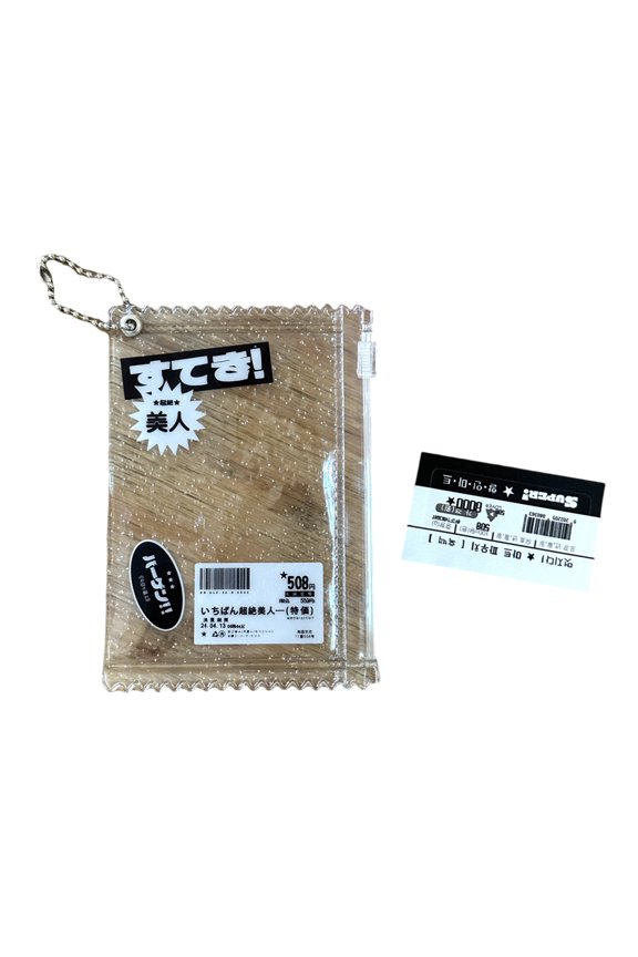 Transparents Candy Card Bag PVC Zippered Photo Card Holder Pendant Keychain Portable Card Sleeve Collectibles Organiser