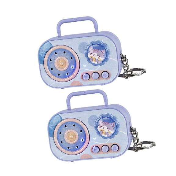 Pocket Sized Vintage Voice Recorder Keychain Novelty Electronic Toy 6cm Retro Tape Player Design