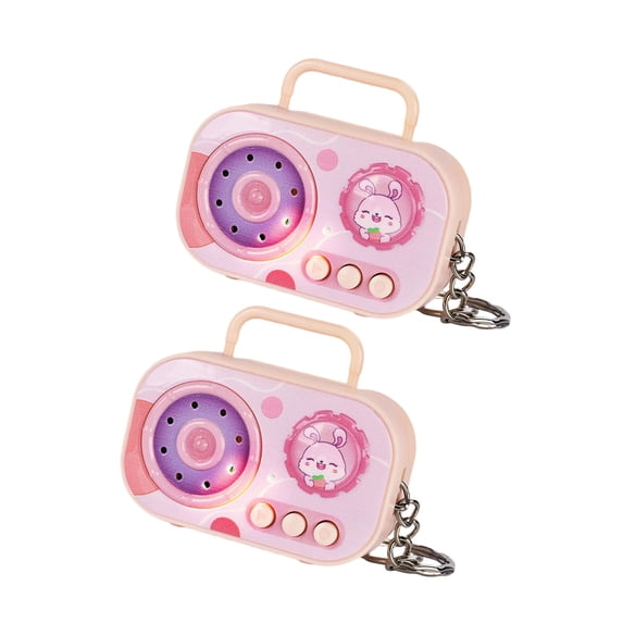 Pocket Sized Vintage Voice Recorder Keychain Novelty Electronic Toy 6cm Retro Tape Player Design