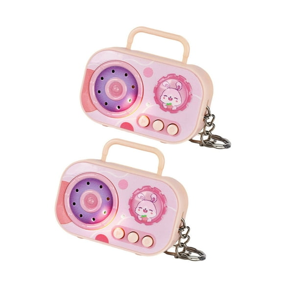 Pocket Sized Vintage Voice Recorder Keychain Novelty Electronic Toy 6cm Retro Tape Player Design