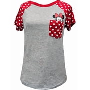 Disney Minnie Mouse Junior Pocket Tee, S-2XL (Women's)