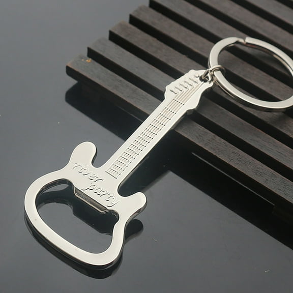 Pocket Small Metal Alloy Beer Bottle Opener Tool Guitar Keyring Keychain Gift