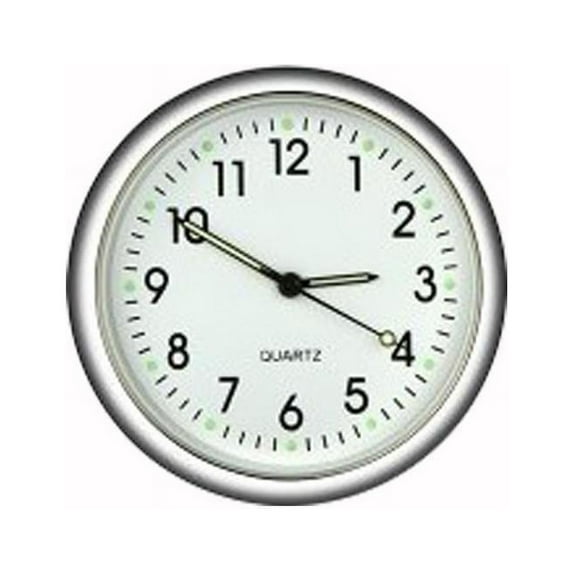 Pocket Small Mini Luminous Quartz Analog Watch Stick-On Clock For Car Boat BikeA D5Q2