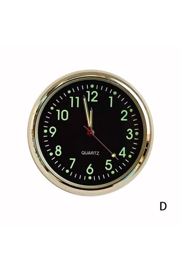 Pocket Small Mini Luminous Quartz Analog Watch Stick-On For Car Clock 2021 G2B6